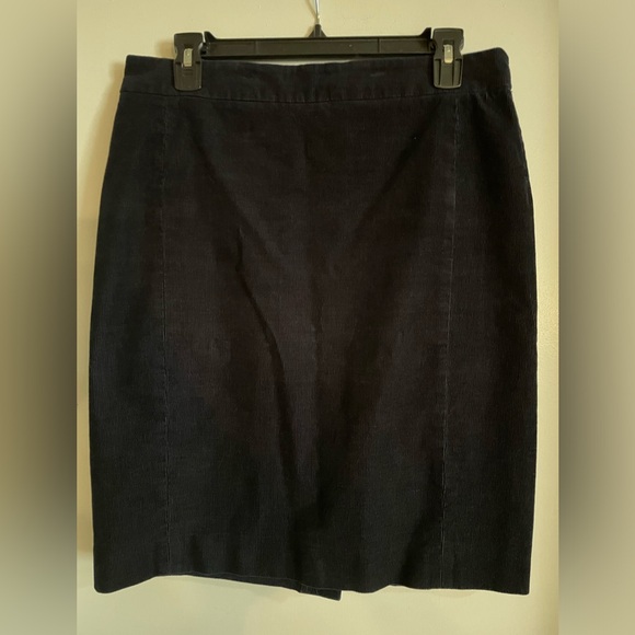 J.Crew Pencil Skirt Women's Size 6 Black 98% Cotton Stretch Ribbed - Picture 1 of 10